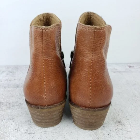 Splendid Pebbled Genuine Leather Ankle Booties size 6.5 Minimalist Preppy - Picture 8 of 12